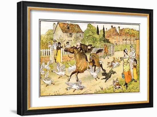 John Gilpin Riding to Edmonton, 1878-Randolph Caldecott-Framed Giclee Print