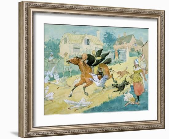 John Gilpin Riding to Edmonton-Randolph Caldecott-Framed Giclee Print