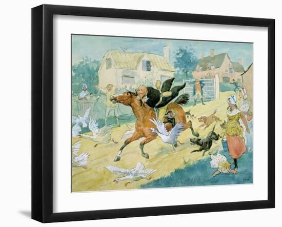 John Gilpin Riding to Edmonton-Randolph Caldecott-Framed Giclee Print