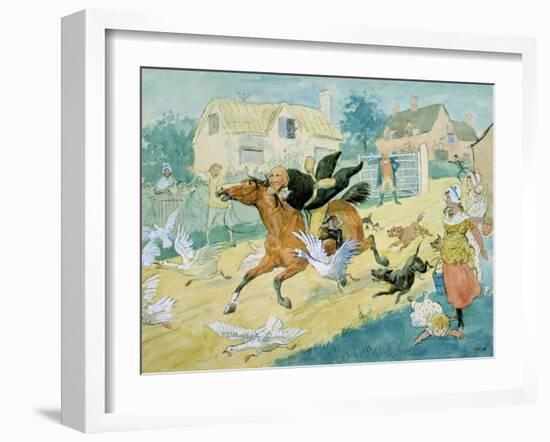 John Gilpin Riding to Edmonton-Randolph Caldecott-Framed Giclee Print