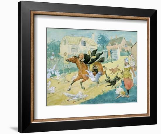 John Gilpin Riding to Edmonton-Randolph Caldecott-Framed Giclee Print