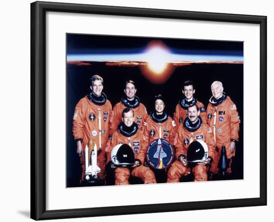 John Glenn and Crew, June 1998-null-Framed Photographic Print