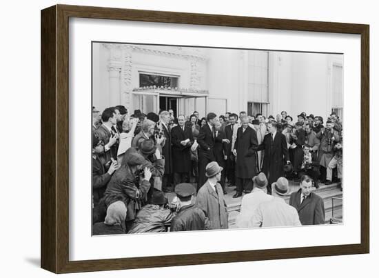 John Glenn with President Kennedy in Washington, 1962-Warren K. Leffler-Framed Photographic Print