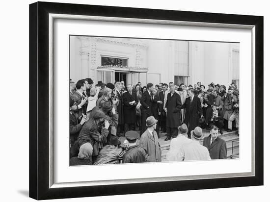 John Glenn with President Kennedy in Washington, 1962-Warren K. Leffler-Framed Photographic Print