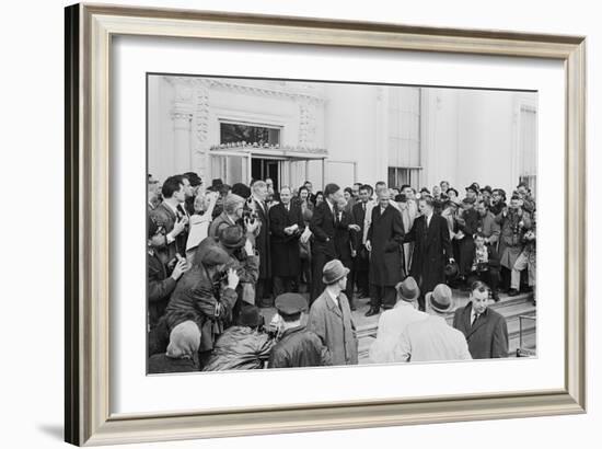 John Glenn with President Kennedy in Washington, 1962-Warren K. Leffler-Framed Photographic Print