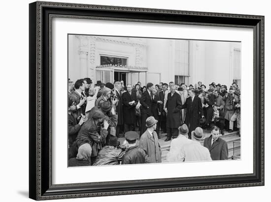 John Glenn with President Kennedy in Washington, 1962-Warren K. Leffler-Framed Photographic Print