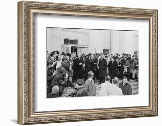 John Glenn with President Kennedy in Washington, 1962-Warren K. Leffler-Framed Photographic Print