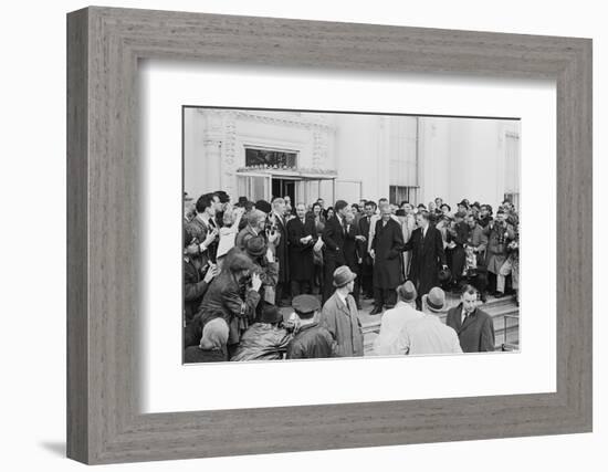 John Glenn with President Kennedy in Washington, 1962-Warren K. Leffler-Framed Photographic Print