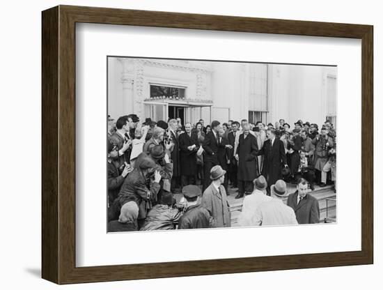 John Glenn with President Kennedy in Washington, 1962-Warren K. Leffler-Framed Photographic Print