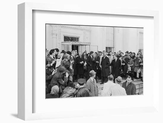 John Glenn with President Kennedy in Washington, 1962-Warren K. Leffler-Framed Photographic Print