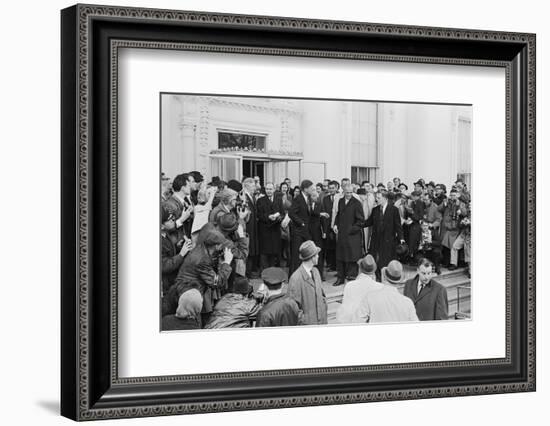 John Glenn with President Kennedy in Washington, 1962-Warren K. Leffler-Framed Photographic Print