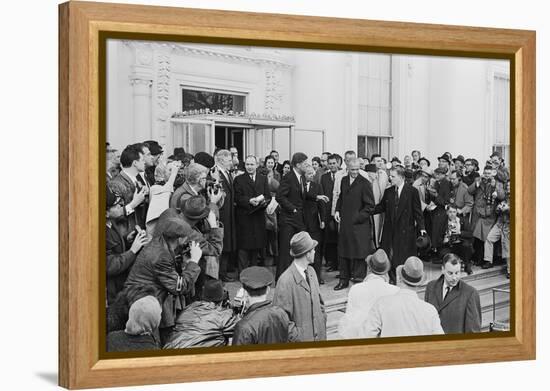 John Glenn with President Kennedy in Washington, 1962-Warren K. Leffler-Framed Premier Image Canvas