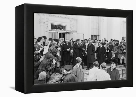 John Glenn with President Kennedy in Washington, 1962-Warren K. Leffler-Framed Premier Image Canvas