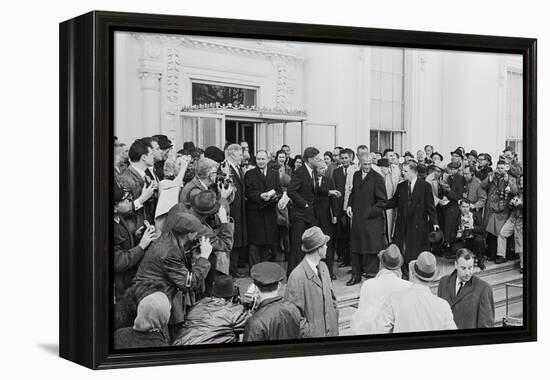 John Glenn with President Kennedy in Washington, 1962-Warren K. Leffler-Framed Premier Image Canvas