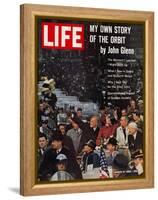 John Glenn, with Wife and VP Johnson During Ticker Tape Parade, March 9, 1962-Ralph Morse-Framed Premier Image Canvas