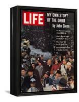 John Glenn, with Wife and VP Johnson During Ticker Tape Parade, March 9, 1962-Ralph Morse-Framed Premier Image Canvas