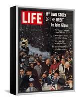 John Glenn, with Wife and VP Johnson During Ticker Tape Parade, March 9, 1962-Ralph Morse-Framed Premier Image Canvas