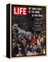 John Glenn, with Wife and VP Johnson During Ticker Tape Parade, March 9, 1962-Ralph Morse-Framed Premier Image Canvas
