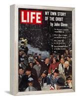 John Glenn, with Wife and VP Johnson During Ticker Tape Parade, March 9, 1962-Ralph Morse-Framed Premier Image Canvas