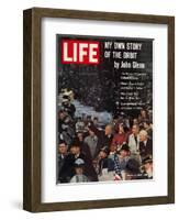 John Glenn, with Wife and VP Johnson During Ticker Tape Parade, March 9, 1962-Ralph Morse-Framed Photographic Print