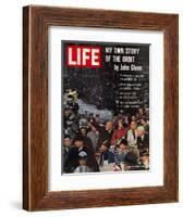 John Glenn, with Wife and VP Johnson During Ticker Tape Parade, March 9, 1962-Ralph Morse-Framed Photographic Print