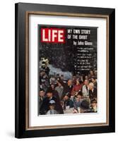 John Glenn, with Wife and VP Johnson During Ticker Tape Parade, March 9, 1962-Ralph Morse-Framed Photographic Print