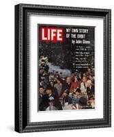 John Glenn, with Wife and VP Johnson During Ticker Tape Parade, March 9, 1962-Ralph Morse-Framed Photographic Print