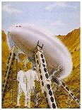 New Mexico Police Patrolman Chasing a Speeder Encounters a Landed UFO-John Gosler-Art Print