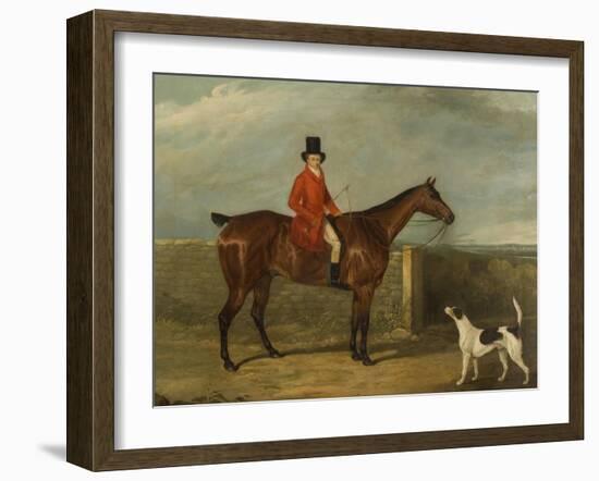 John Hall Kent in Hunting Attire Seated on a Horse, 1825-David Dalby-Framed Giclee Print