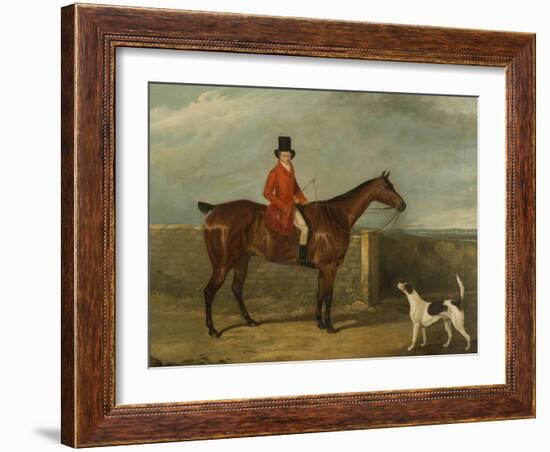 John Hall Kent in Hunting Attire Seated on a Horse, 1825-David Dalby-Framed Giclee Print