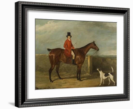 John Hall Kent in Hunting Attire Seated on a Horse, 1825-David Dalby-Framed Giclee Print