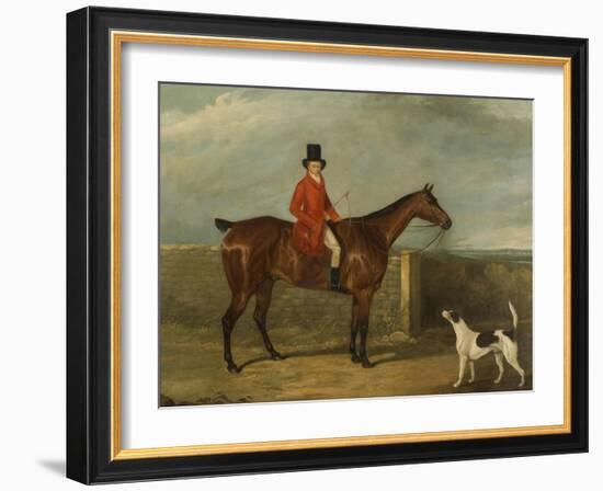 John Hall Kent in Hunting Attire Seated on a Horse, 1825-David Dalby-Framed Giclee Print