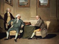 Group Portrait of Sergeant-at-Arms Bonfoy, His Son, and John Clementson-John Hamilton Mortimer-Giclee Print