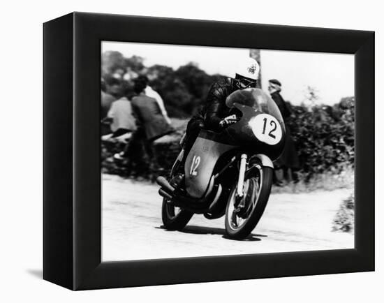 John Hartle Winning the Isle of Man Junior Tt, on an Mv Agusta, 1960-null-Framed Premier Image Canvas