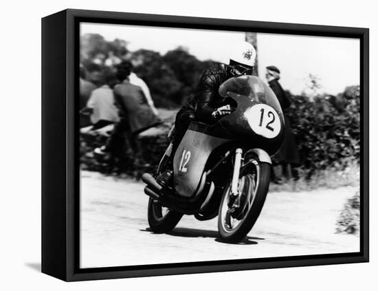 John Hartle Winning the Isle of Man Junior Tt, on an Mv Agusta, 1960-null-Framed Premier Image Canvas