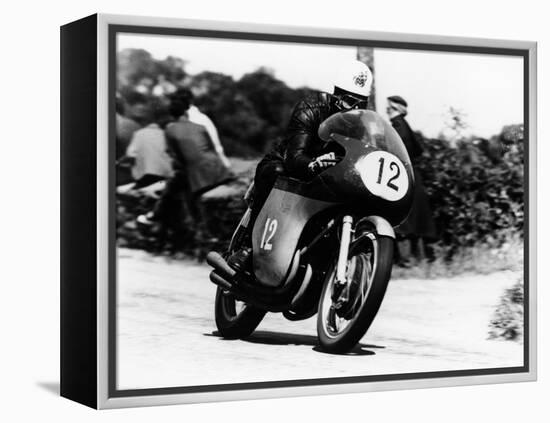 John Hartle Winning the Isle of Man Junior Tt, on an Mv Agusta, 1960-null-Framed Premier Image Canvas