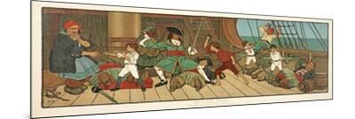 リトグラフ ピーターパン THE DEFEAT OF THE PIRATES The Defeat of the Pirates from Peter Pan , Pub.1907 (Colour Litho
