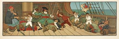The Defeat of the Pirates from Peter Pan , Pub.1907 (Colour Litho)-John Hassall-Giclee Print