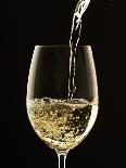 White Wine Pouring from Bottle into Glass-John Hay-Photographic Print