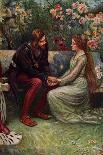 Queen Guinevere Welcomes Enid, Illustration for 'Children's Stories from Tennyson' by Nora Chesson-John Henry Frederick Bacon-Giclee Print