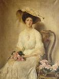 Portrait of a Lady, Seated on a Chair, Three-Quarter Length-John Henry Frederick Bacon-Giclee Print