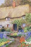 A Cottage Garden in Full Bloom-John Henry Garlick-Framed Premier Image Canvas