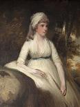 Jeune femme et petit garçon tenant un chat-John Hoppner-Giclee Print