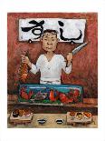 Teppan, Japanese Chef-John Howard-Giclee Print