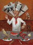 Sushi-Man-John Howard-Mounted Giclee Print