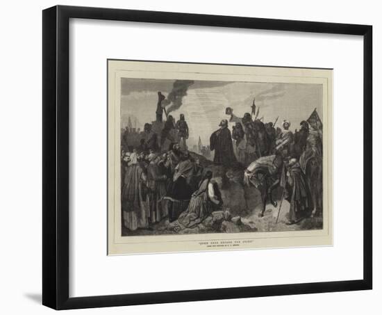 John Huss before the Stake-Carl Friedrich Lessing-Framed Giclee Print