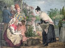 Le Marche Aux Fleurs, Published by Rodwell and Martin, 1820-John James Chalon-Giclee Print