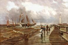 Sunderland Piers, 1843, 1886-John James Syer-Framed Giclee Print
