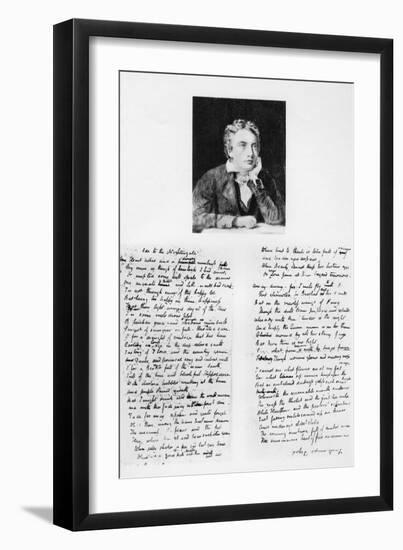 John Keats, English Poet, and His Ode to a Nightingale, 1819-Joseph Severn-Framed Giclee Print