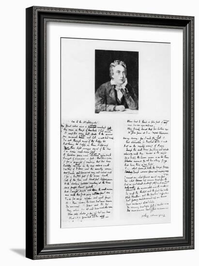 John Keats, English Poet, and His Ode to a Nightingale, 1819-Joseph Severn-Framed Giclee Print